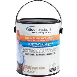 imageDicor RPCRC1 EPDM Rubber Roof Acrylic Coating Part 2  White 1 GallonTan