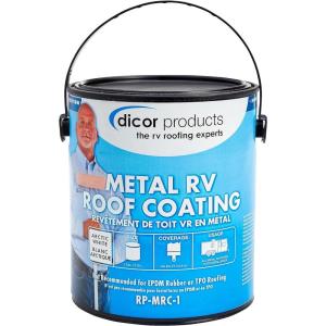 imageDicor RPMRRIPQ Metal Roof Rust Inhibitive Primer  Arctic White 1 QuartWhite Elastomeric Metal RV Roof Coating